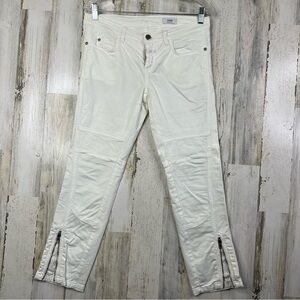 Closed Denim Womens Jeans Size 29 Medium Cream Wash Italy Made‎ w Zip Hem